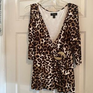 Leopard blouse size M